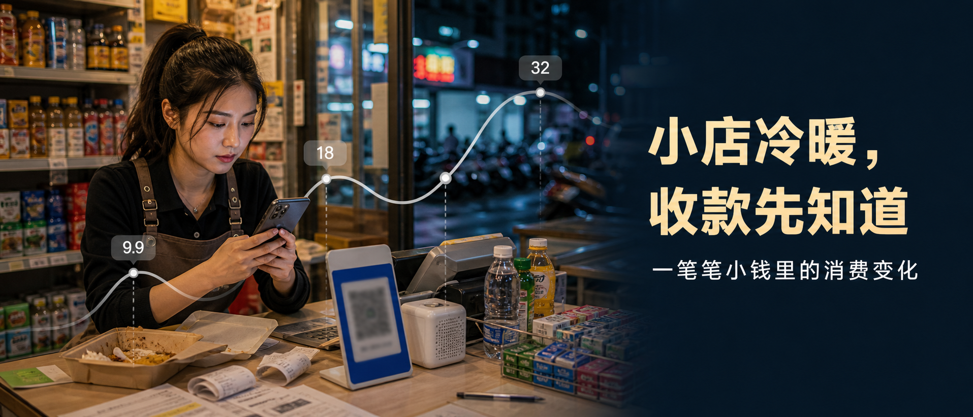 小店的生意冷不冷，收款数据最先知道